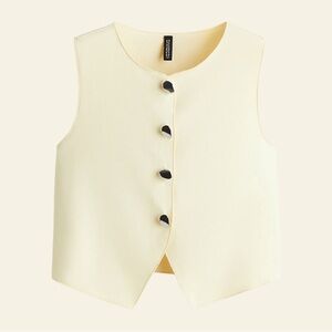 H&M Cream Vest with Silver Buttons